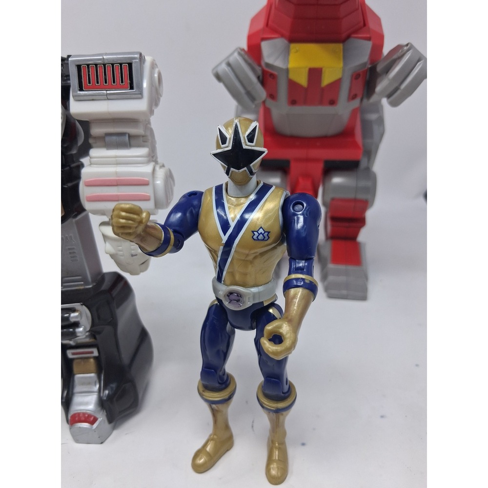 Power Rangers Lot Gold Samurai Ranger Wild Force Megazord Zord Figures - Picture 4 of 16
